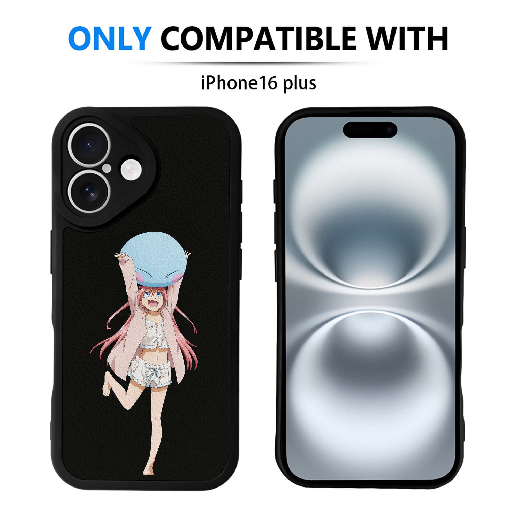 （画像用） 転スラ Regarding Reincarnated to Slime 【iPhone 16シリーズ対応】シリコンスマホケース（レザー調） 材質：シリコン